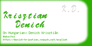 krisztian denich business card