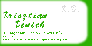 krisztian denich business card